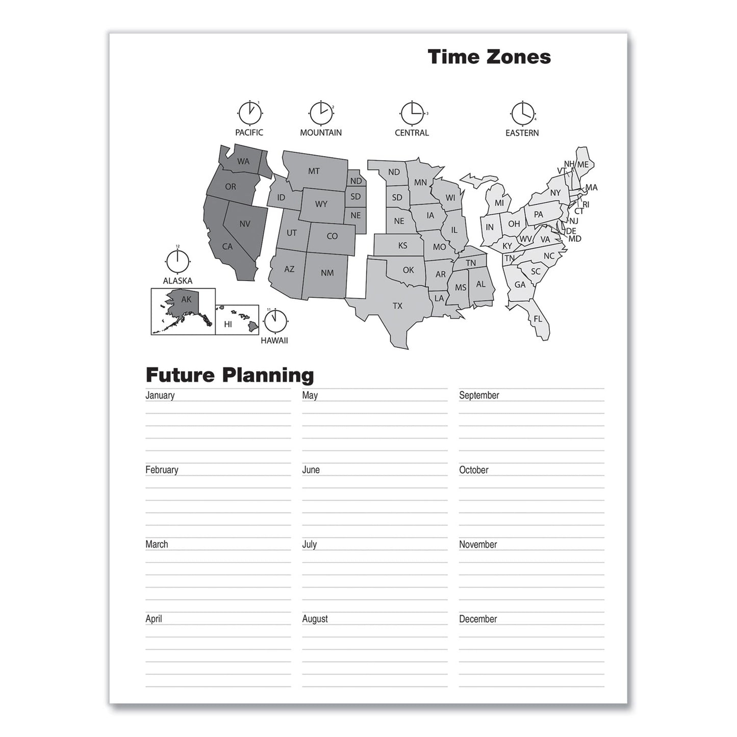 House of Doolittle Recycled Monthly 5-Year/62-Month Planner, 11 x 8.5, Black Cover, 62-Month: Dec 2024 to Jan 2030 (262502)