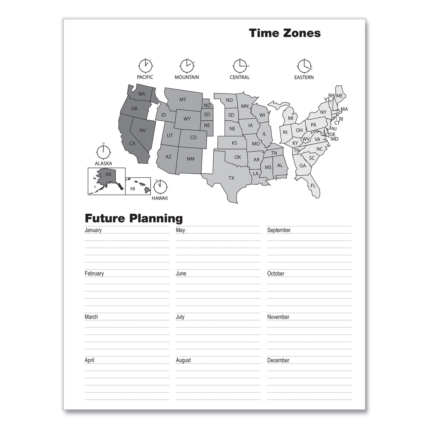House of Doolittle Recycled Monthly 5-Year/62-Month Planner, 11 x 8.5, Black Cover, 62-Month: Dec 2024 to Jan 2030 (262502)