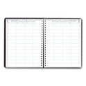 House of Doolittle Eight-Person Group Practice Daily Appointment Book, 11 x 8.5, Black Cover, 12-Month (Jan to Dec): 2025 (28102)