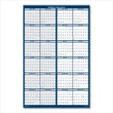 House of Doolittle Reversible/Erasable Two-Year Wall Calendar, 24 x 37, Light Blue/Blue/White Sheets, 24-Month: Jan 2025 to Dec 2026 (3964)