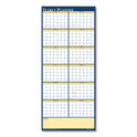 House of Doolittle Recycled Reversible Yearly Wall Planner, 60 x 26, White/Blue/Yellow Sheets, 12-Month (Jan to Dec): 2025 (3974)