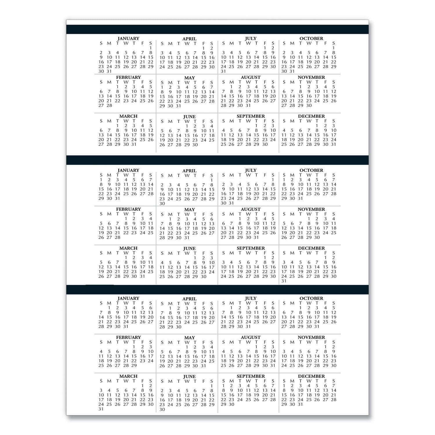 House of Doolittle Four-Person Group Practice Daily Appointment Book, 11 x 8.5, Black Cover, 12-Month (Jan to Dec): 2025 (28202)