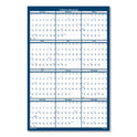 House of Doolittle Recycled Poster Style Reversible/Erasable Yearly Wall Calendar, 32 x 48, White/Blue/Gray Sheets, 12-Month (Jan to Dec): 2025 (3961)