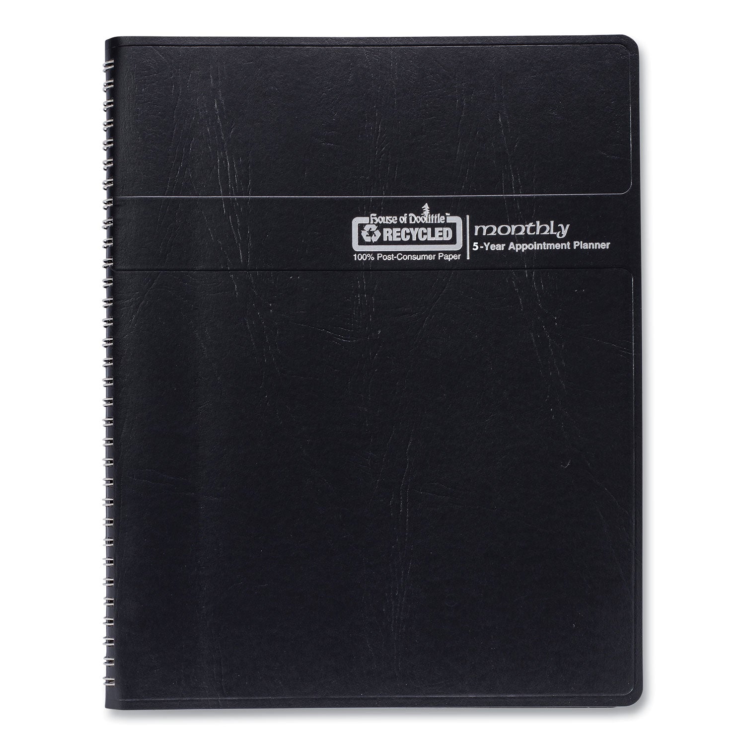 House of Doolittle Recycled Monthly 5-Year/62-Month Planner, 11 x 8.5, Black Cover, 62-Month: Dec 2024 to Jan 2030 (262502)