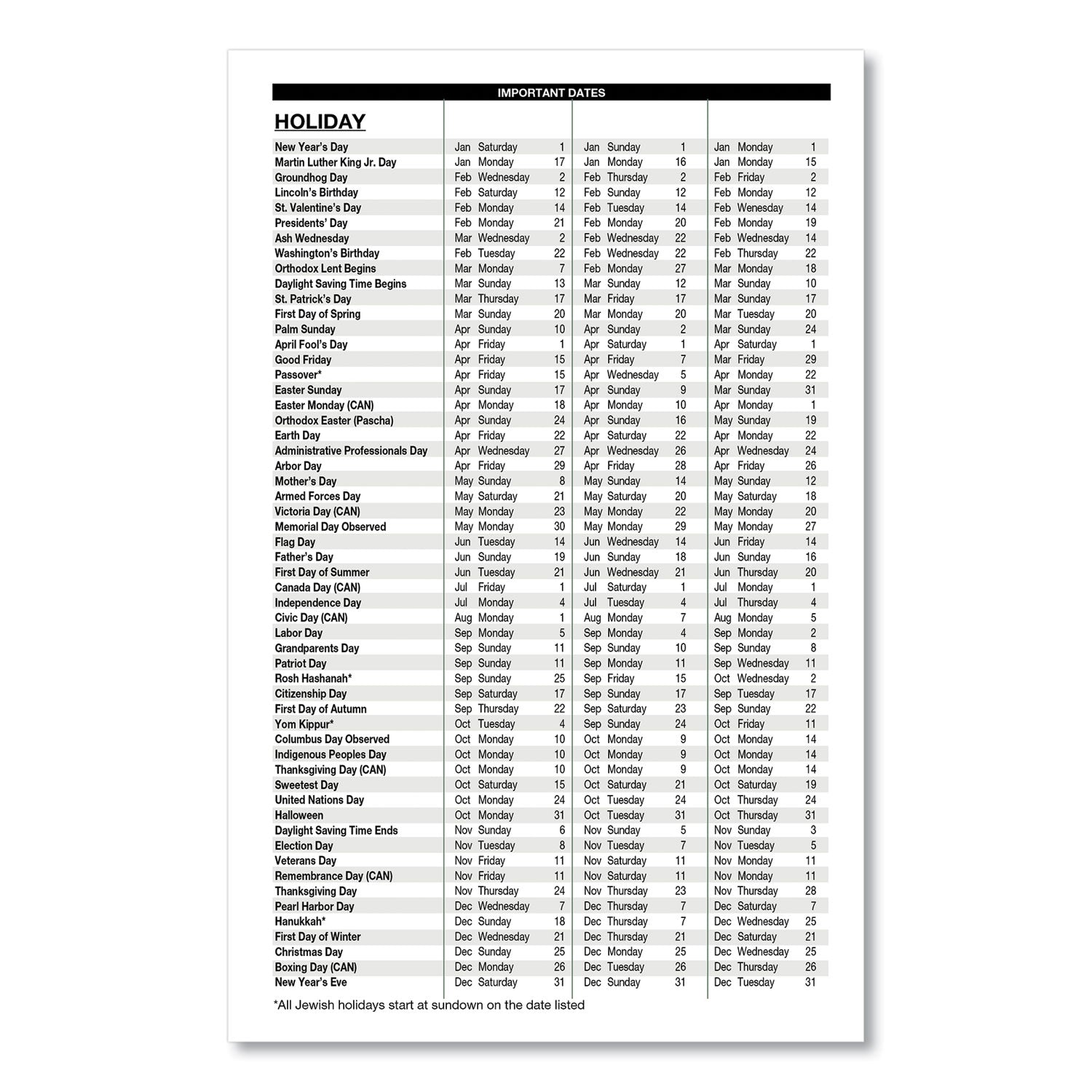 House of Doolittle Memo Size Daily Appointment Book with 15-Minute Schedule, 8 x 5, Black Cover, 12-Month (Jan to Dec): 2025 (28802)