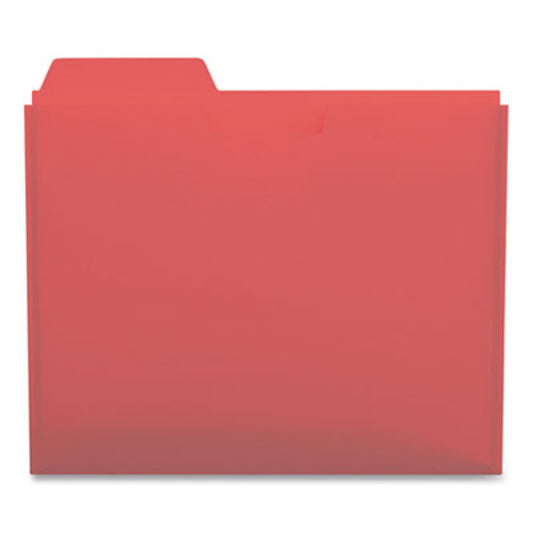 TRU RED Plastic File Pockets, 1/3 Cut Tab, Letter Size, Assorted Colors, 5/Pack (638805)