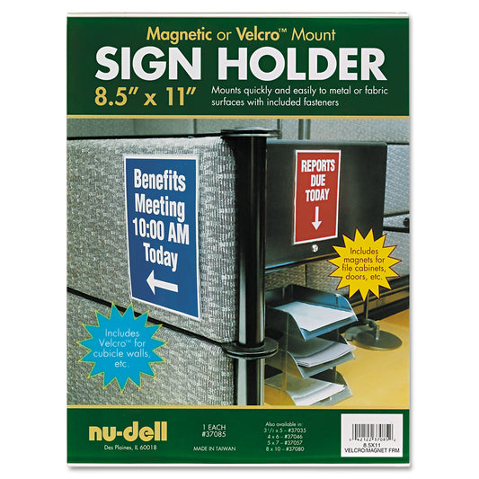 NuDell Acrylic Sign Holder, 8.5 x 11, Clear (37085)