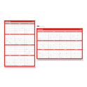 Universal Erasable Wall Calendar, 24 x 36, White/Red Sheets, 12-Month (Jan to Dec): 2025 (71004)