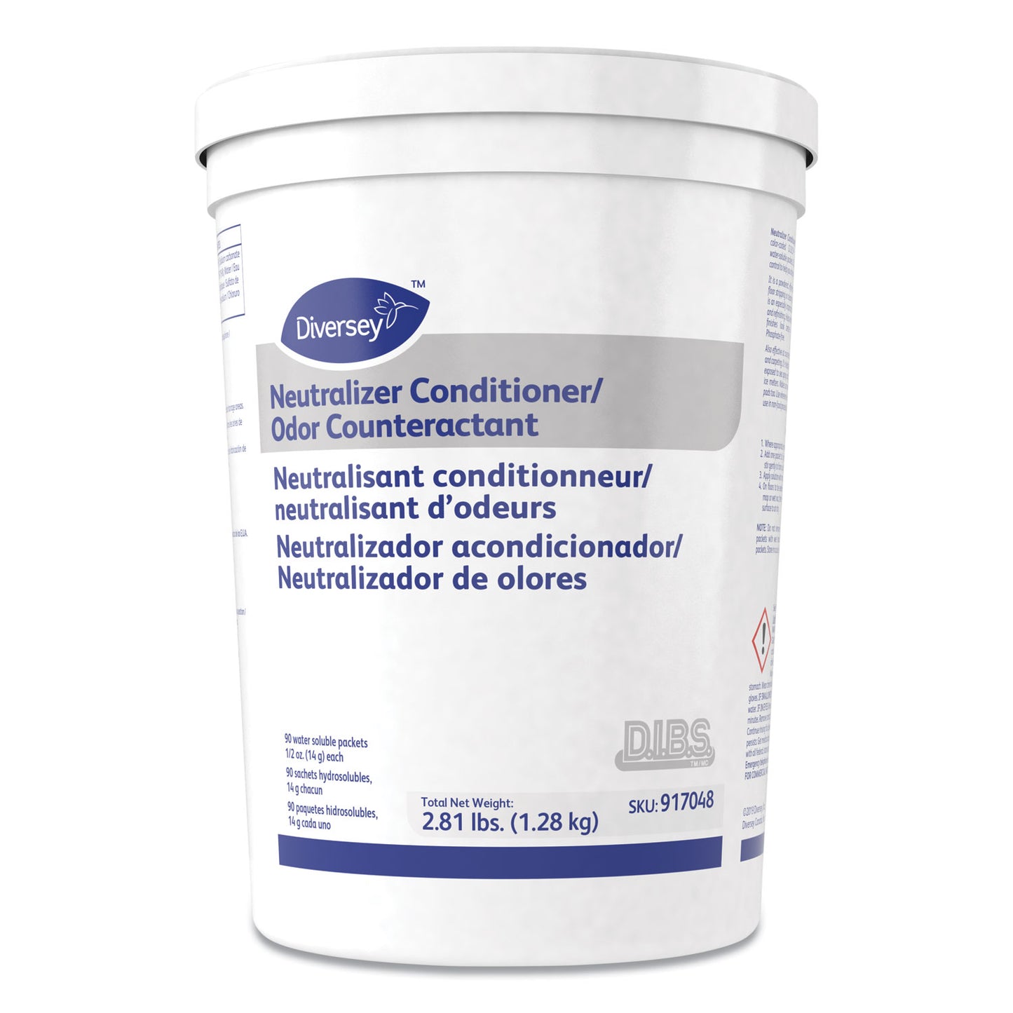 Diversey Floor Conditioner/Odor Counteractant, Powder, 0.5 oz Packet, 90/Tub, 2/Carton (917048)