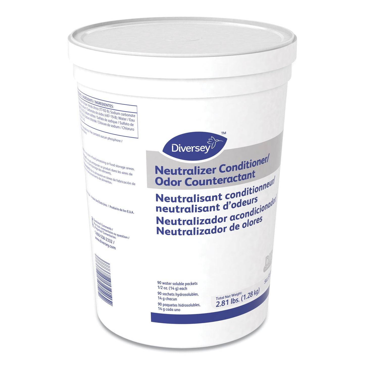 Diversey Floor Conditioner/Odor Counteractant, Powder, 0.5 oz Packet, 90/Tub, 2/Carton (917048)