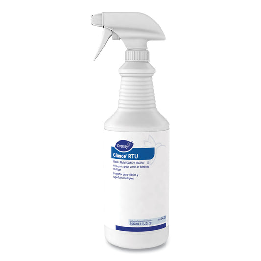 Diversey Glance Glass and Multi-Surface Cleaner, Original, 32oz Spray Bottle (04705EA)