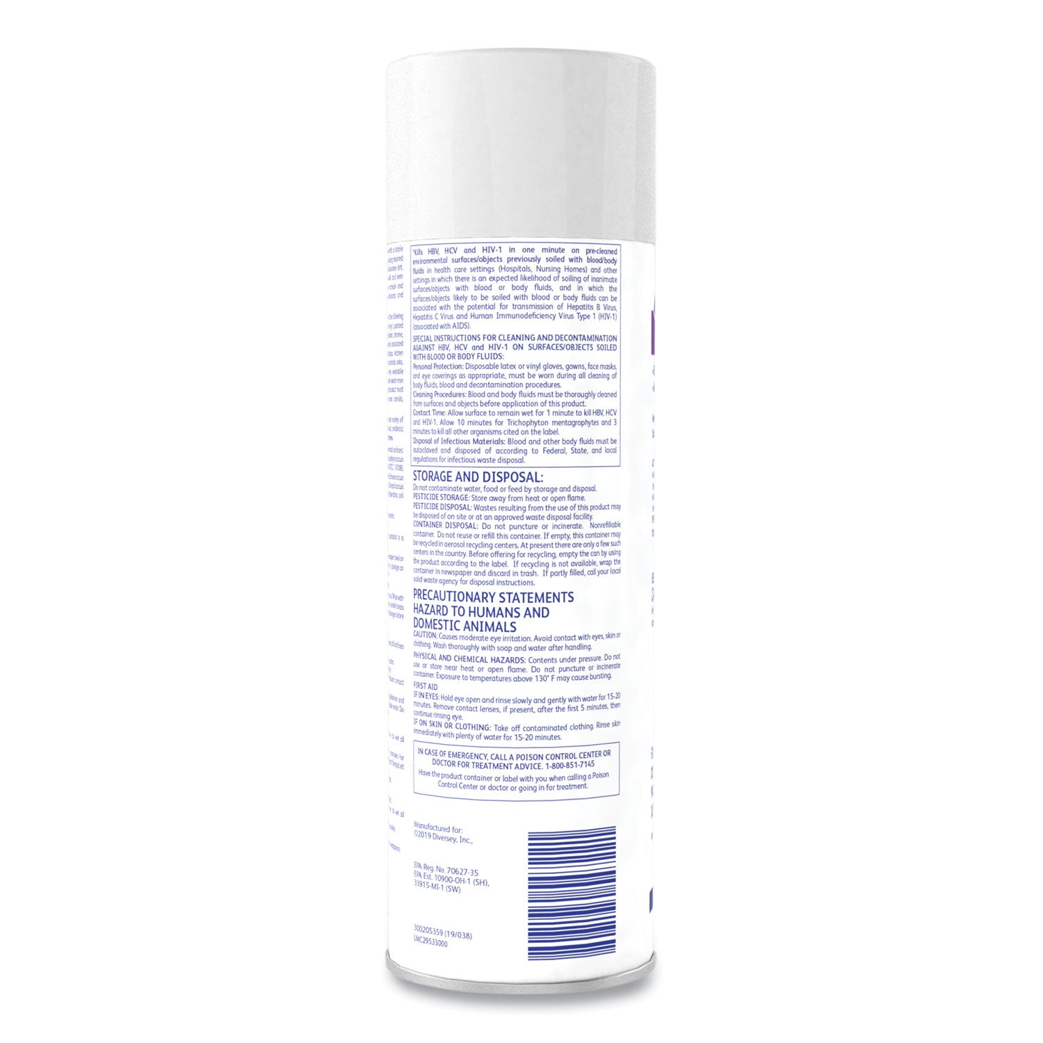 Diversey Envy Foaming Disinfectant Cleaner, Lavender Scent, 19 oz Aerosol Spray (04531EA)