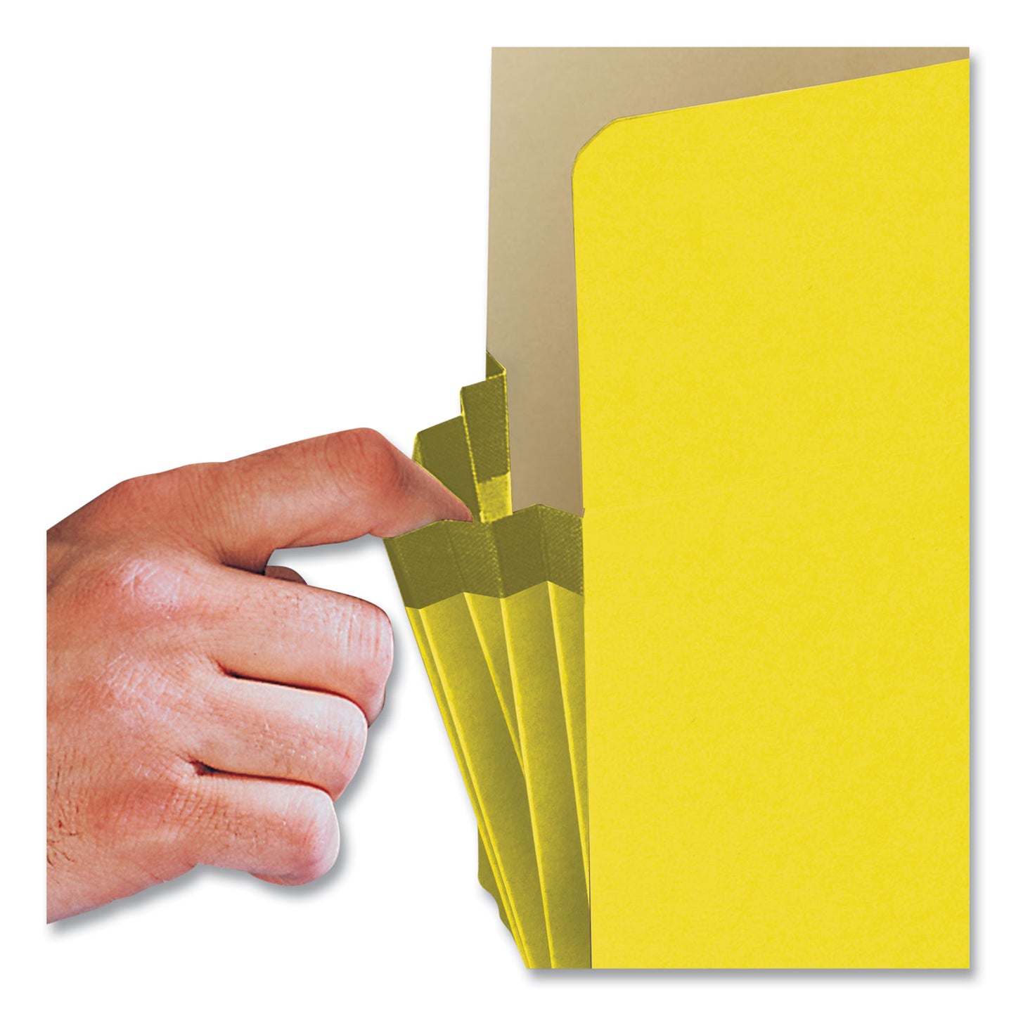 Smead Colored File Pockets, 3.5" Expansion, Letter Size, Yellow (73233)