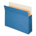 Smead Colored File Pockets, 3.5" Expansion, Letter Size, Blue (73225)