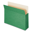 Smead Colored File Pockets, 3.5" Expansion, Letter Size, Green (73226)