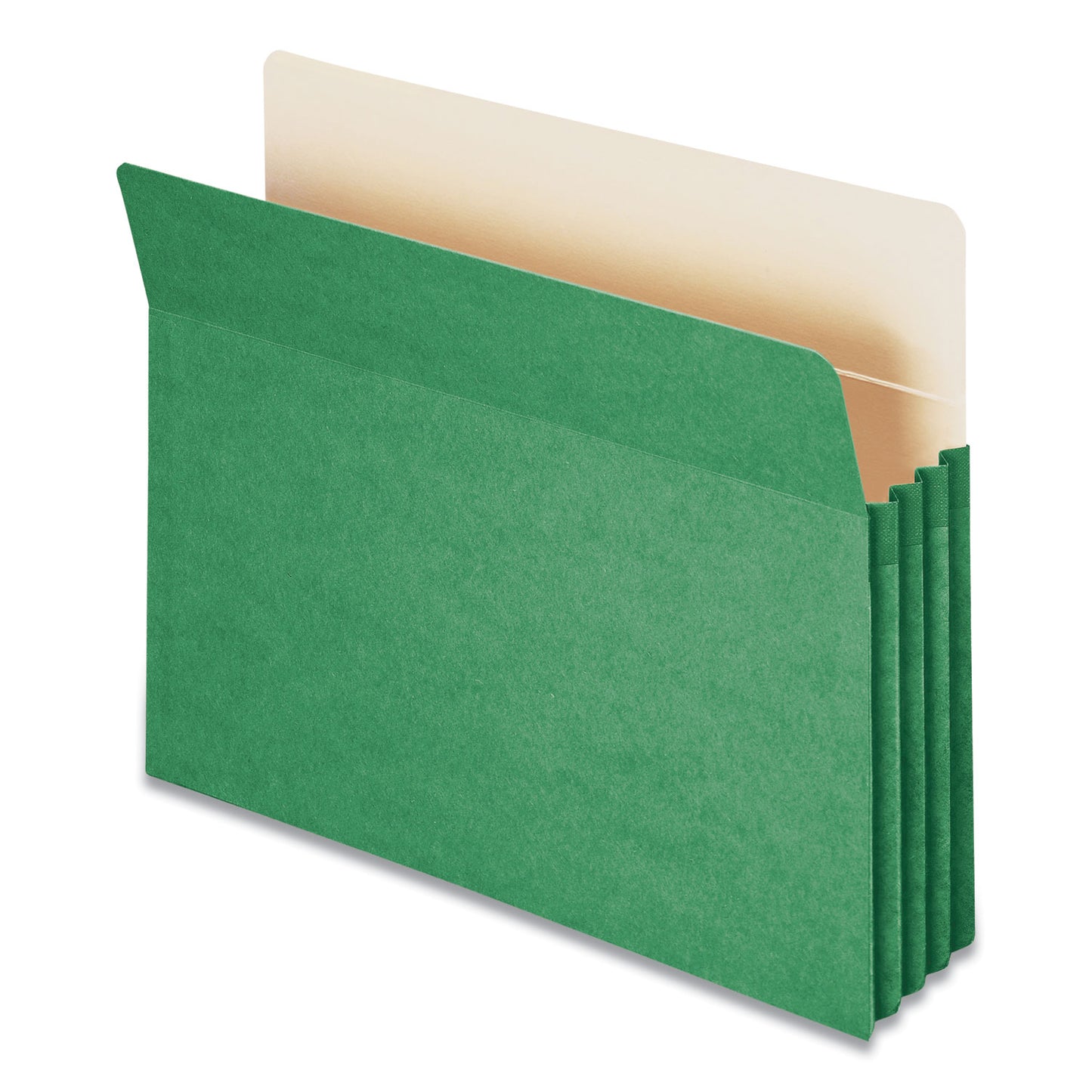 Smead Colored File Pockets, 3.5" Expansion, Letter Size, Green (73226)