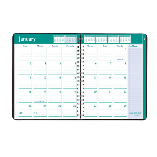 House of Doolittle Express Track Recycled Weekly Appointment Book/Monthly Planner, 11 x 8.5, Black Cover, 13-Month: Jan 2025 to Jan 2026 (29602)