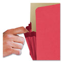 Smead Colored File Pockets, 3.5" Expansion, Letter Size, Red (73231)