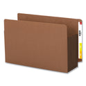 Smead Redrope Drop-Front End Tab File Pockets, Fully Lined 6.5" High Gussets, 5.25" Expansion, Legal Size, Redrope/Brown, 10/Box (74691)