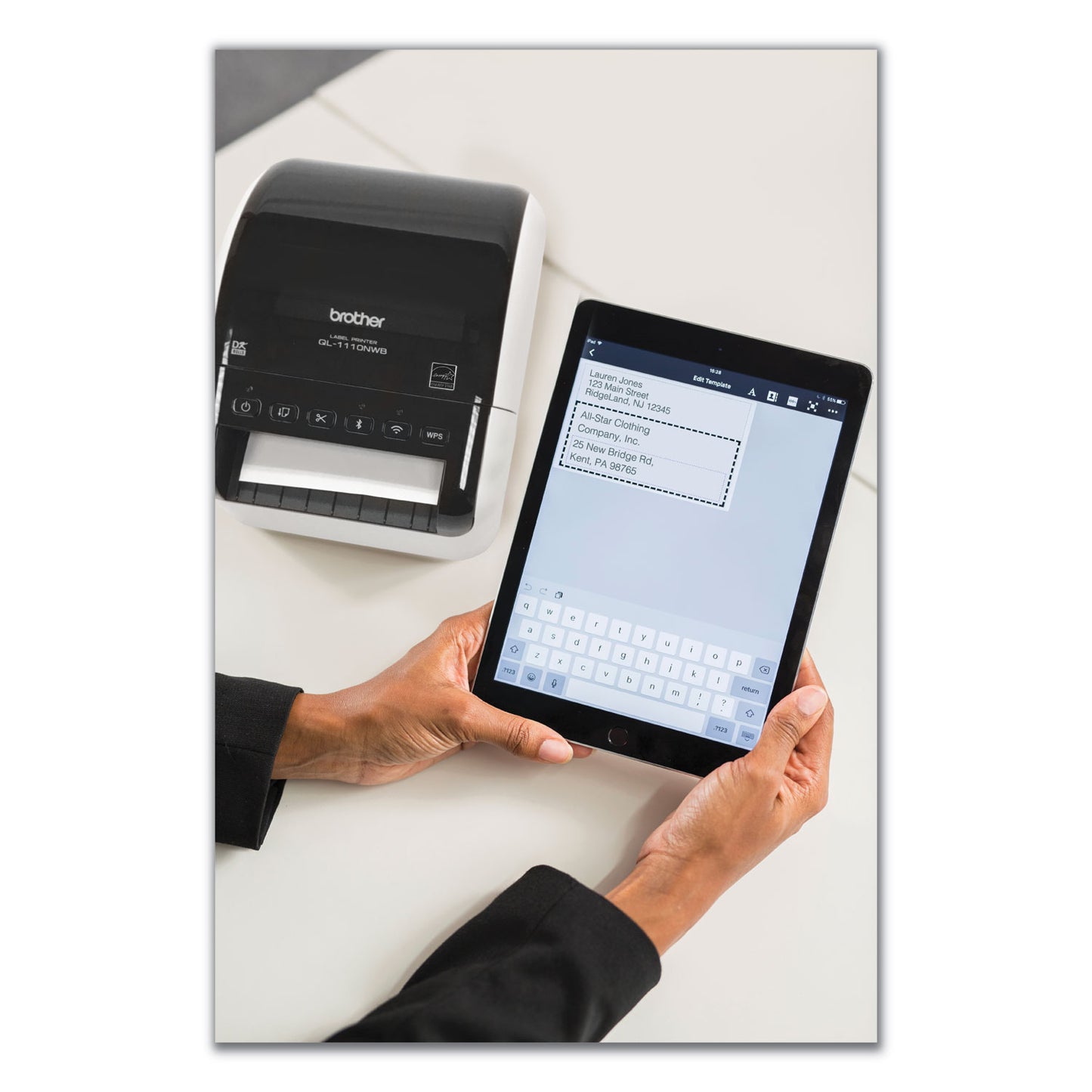 Brother QL-1100 Wide Format Professional Label Printer, 69 Labels/min Print Speed, 6.7 x 8.7 x 5.9