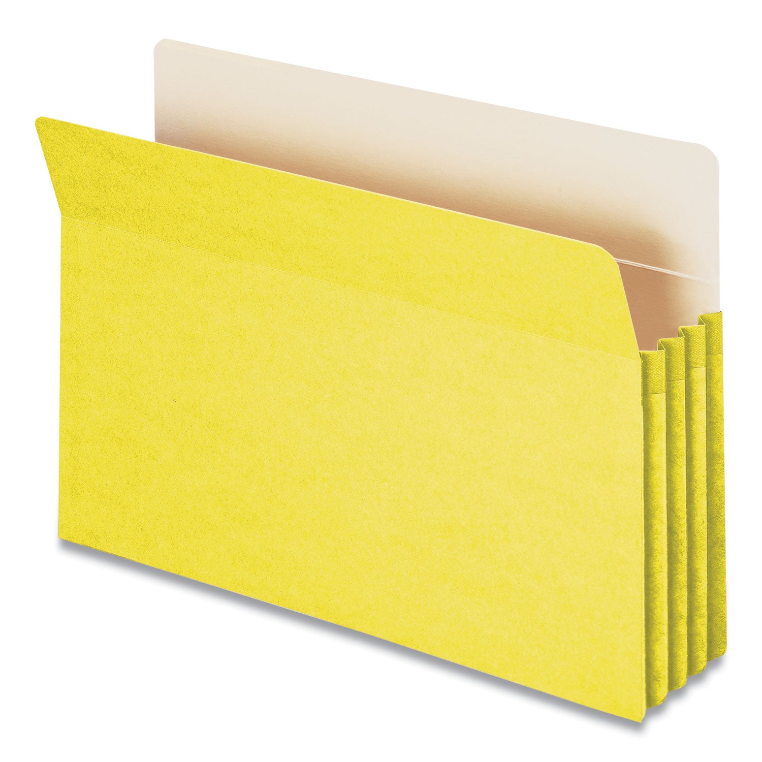 Smead Colored File Pockets, 3.5" Expansion, Legal Size, Yellow (74233)