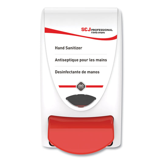 SC Johnson Professional Hand Sanitizer Dispenser, 1 Liter Capacity, 4.92 x 4.6 x 9.25, White (SAN1LDSEA)