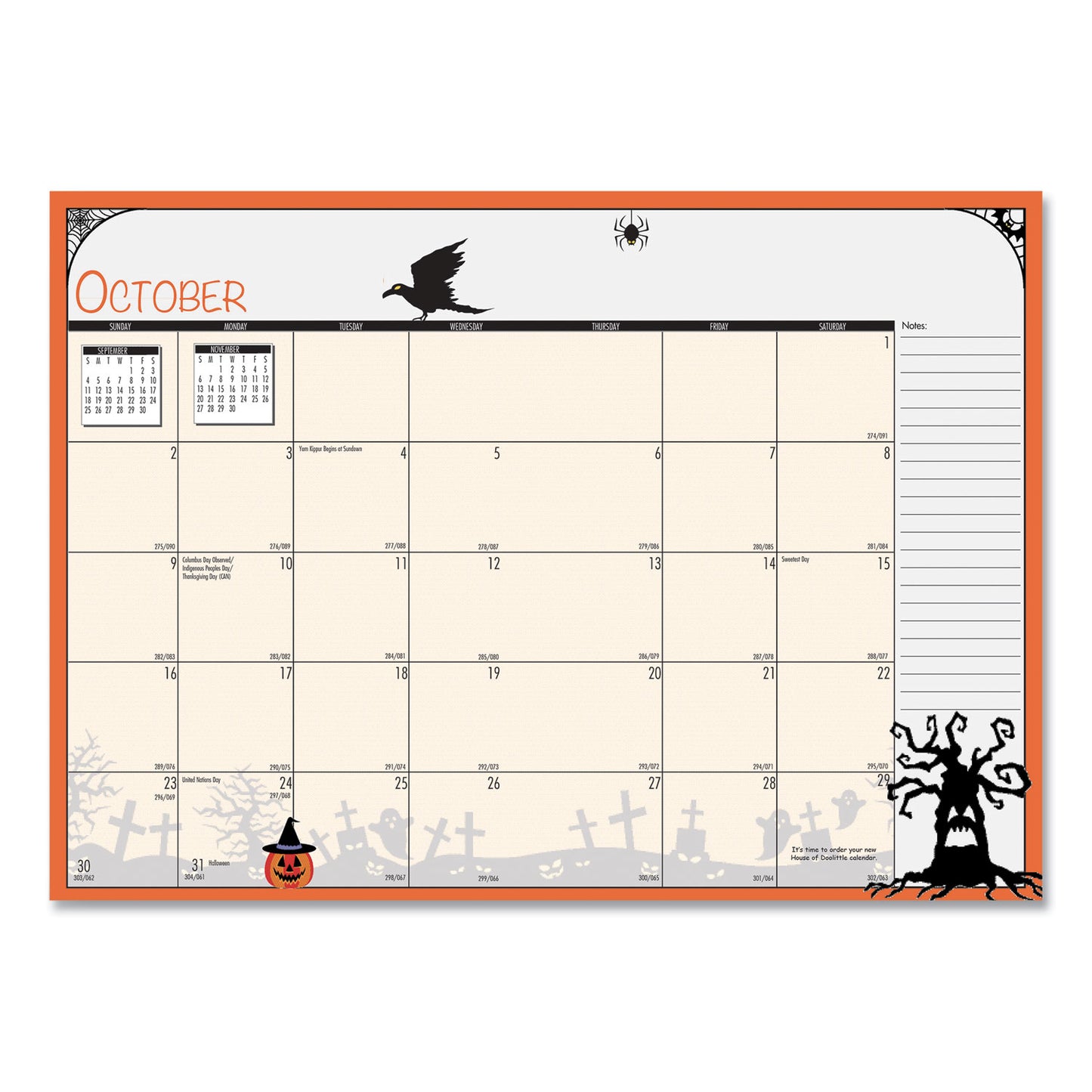 House of Doolittle Seasonal Monthly Planner, Illustrated Seasons Artwork, 10 x 7, Light Blue Cover, 12-Month (Jan to Dec): 2025 (23908)