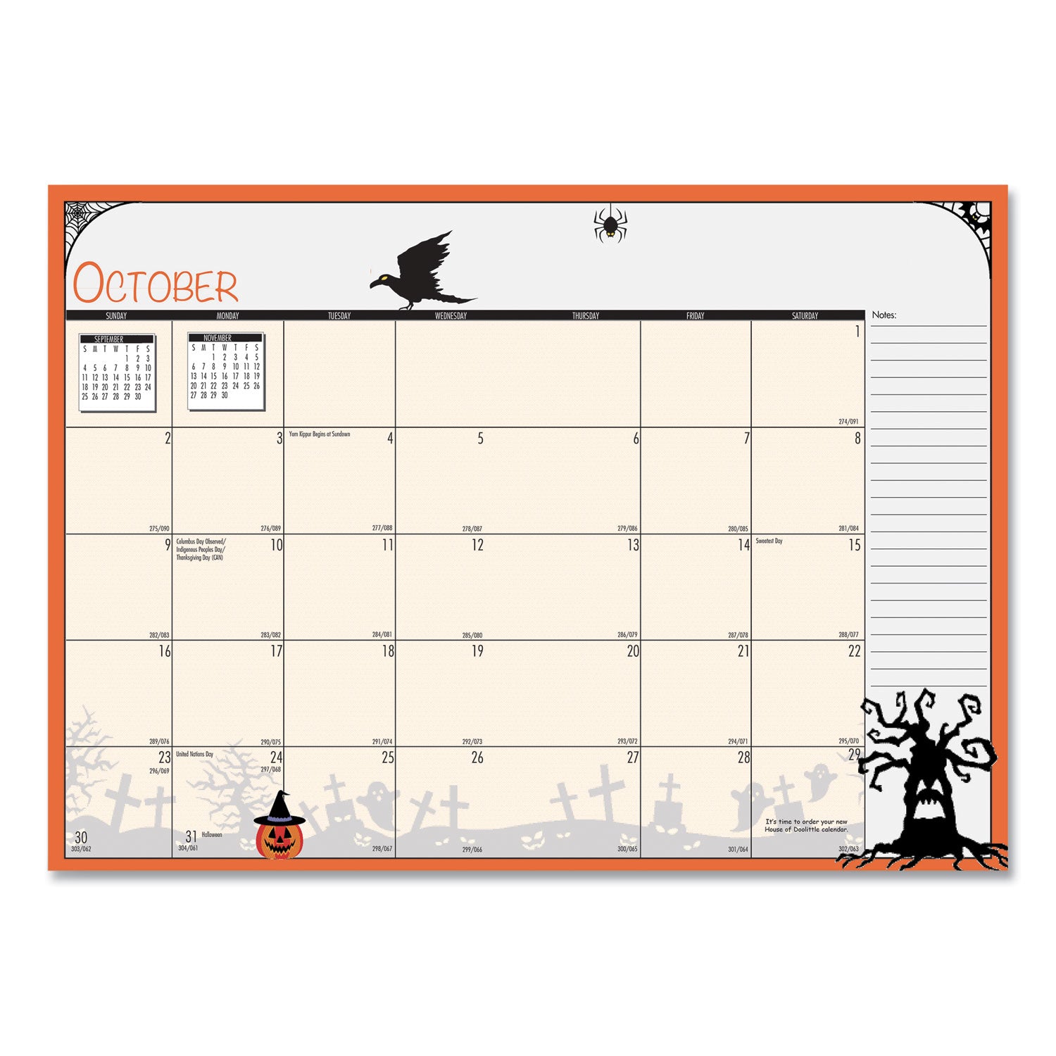 House of Doolittle Seasonal Monthly Planner, Illustrated Seasons Artwork, 10 x 7, Light Blue Cover, 12-Month (Jan to Dec): 2025 (23908)
