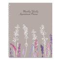 House of Doolittle Recycled Wild Flower Weekly/Monthly Planner, Wild Flowers Artwork, 9 x 7, Gray/White/Purple Cover, 12-Month (Jan-Dec): 2025 (295674)