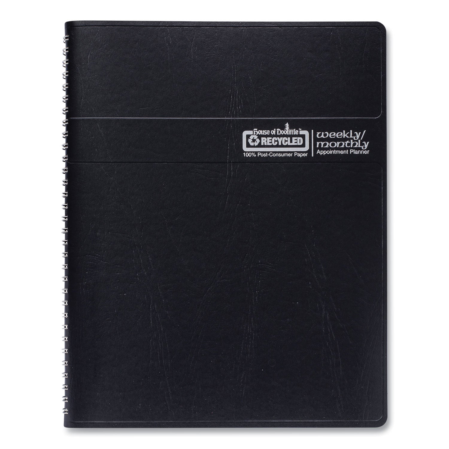 House of Doolittle Recycled Monthly Weekly 7 Day Planner, 8.75 x 6.88, Black Cover, 12-Month (Jan to Dec): 2025 (286802)
