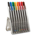 Sharpie Art Pen Porous Point Pen with Hard Case, Stick, Fine 0.4 mm, Assorted Ink and Barrel Colors, 8/Pack (1982056)