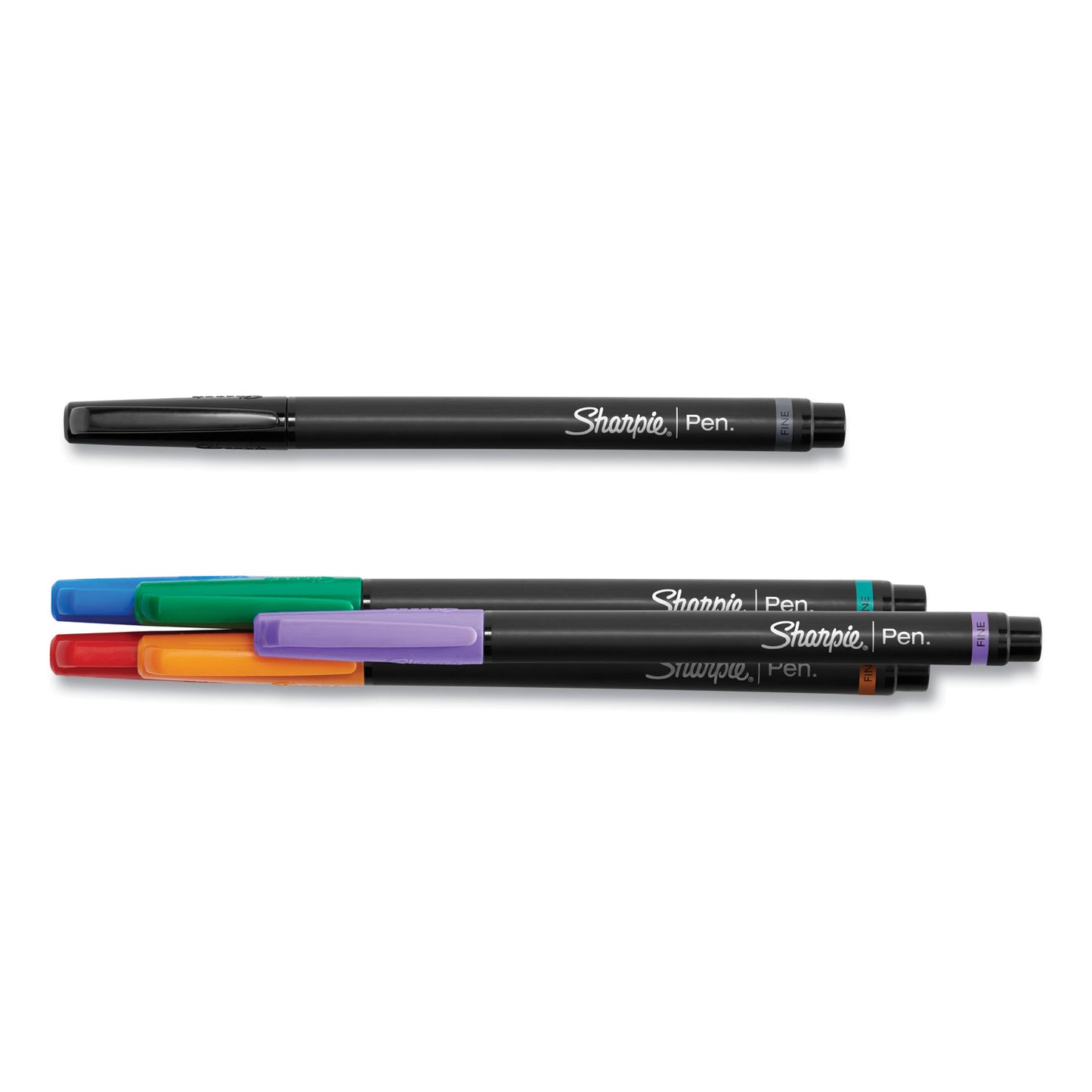 Sharpie Water-Resistant Ink Porous Point Pen, Stick, Fine 0.4 mm, Assorted Ink and Barrel Colors, 6/Pack (1976527)