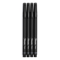 Sharpie Water-Resistant Ink Porous Point Pen, Stick, Fine 0.4 mm, Black Ink, Black Barrel, 4/Pack (1742661)