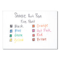 Sharpie Art Pen Porous Point Pen with Hard Case, Stick, Fine 0.4 mm, Assorted Ink and Barrel Colors, 8/Pack (1982056)