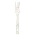 World Centric TPLA Compostable Cutlery, Fork, 6.3", White, 1,000/Carton (FOPS6)