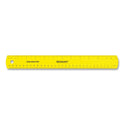 Westcott Non-Shatter Flexible Ruler, Standard/Metric, 12" (30 cm) Long, Plastic, Assorted Translucent Colors, 12/Box (17721)