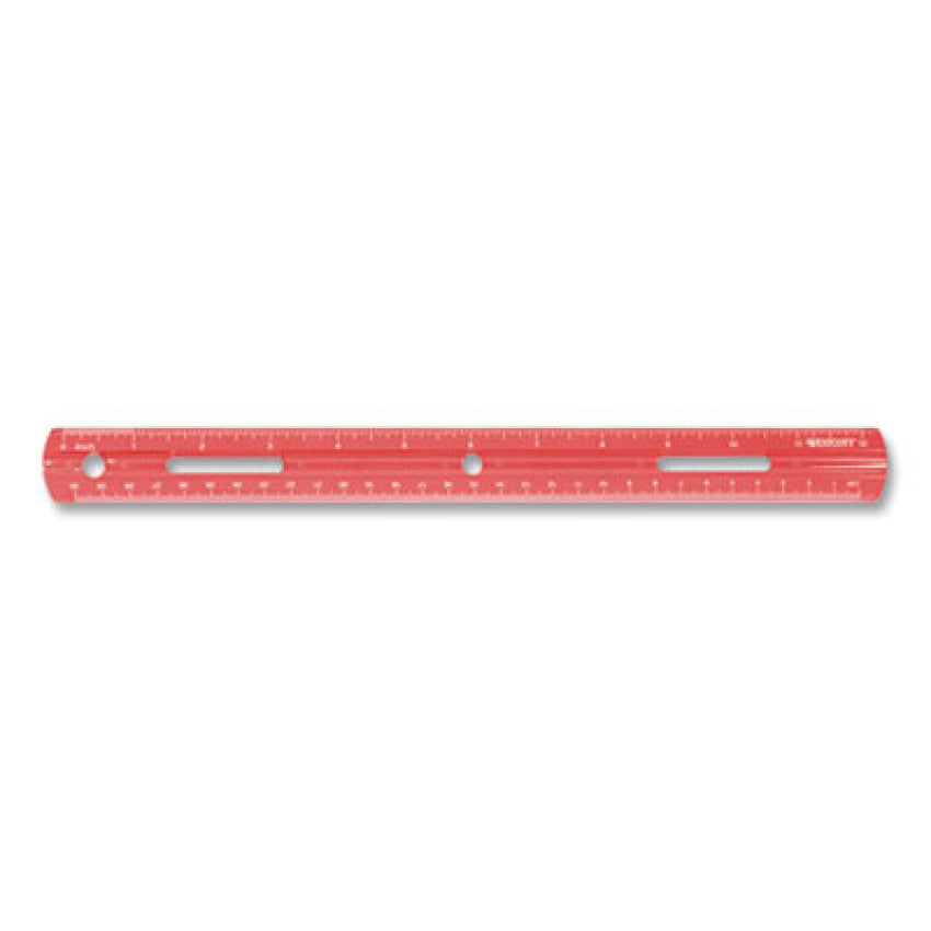 Westcott Plastic Ruler, Standard/Metric, 12" (30 cm) Long, Assorted Translucent Colors (17722)