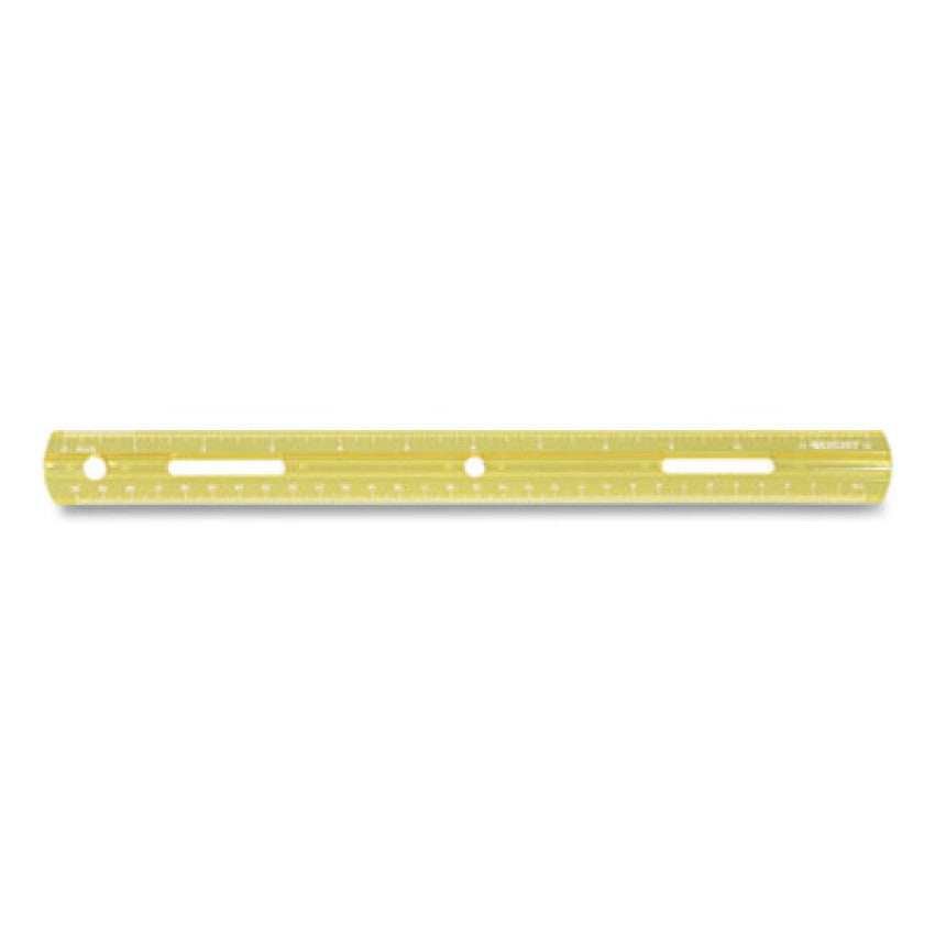 Westcott Plastic Ruler, Standard/Metric, 12" (30 cm) Long, Assorted Translucent Colors (17722)