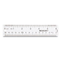 Westcott Clear Flexible Acrylic Ruler, Standard/Metric, 6" (15 cm) Long, Clear, 12/Box (17723)