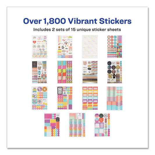 Avery Planner Sticker Variety Pack for Moms, Budget, Family, Fitness, Holiday, Work, Assorted Colors, 1,820/Pack (6780)