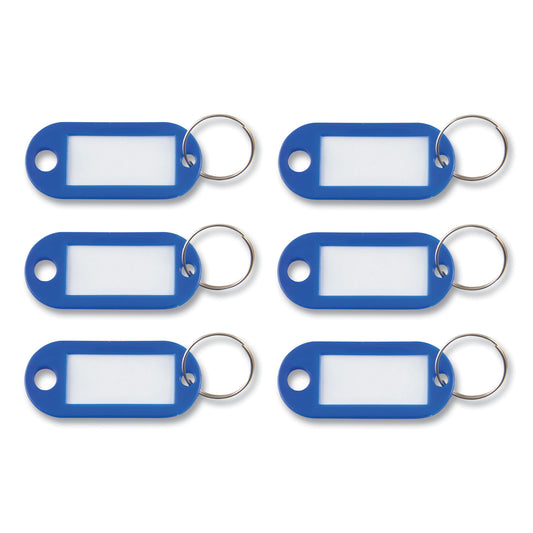 Advantus Key Tags Label Window, 0.88 x 0.19 x 2, Dark Blue, 6/Pack (KEY98019)