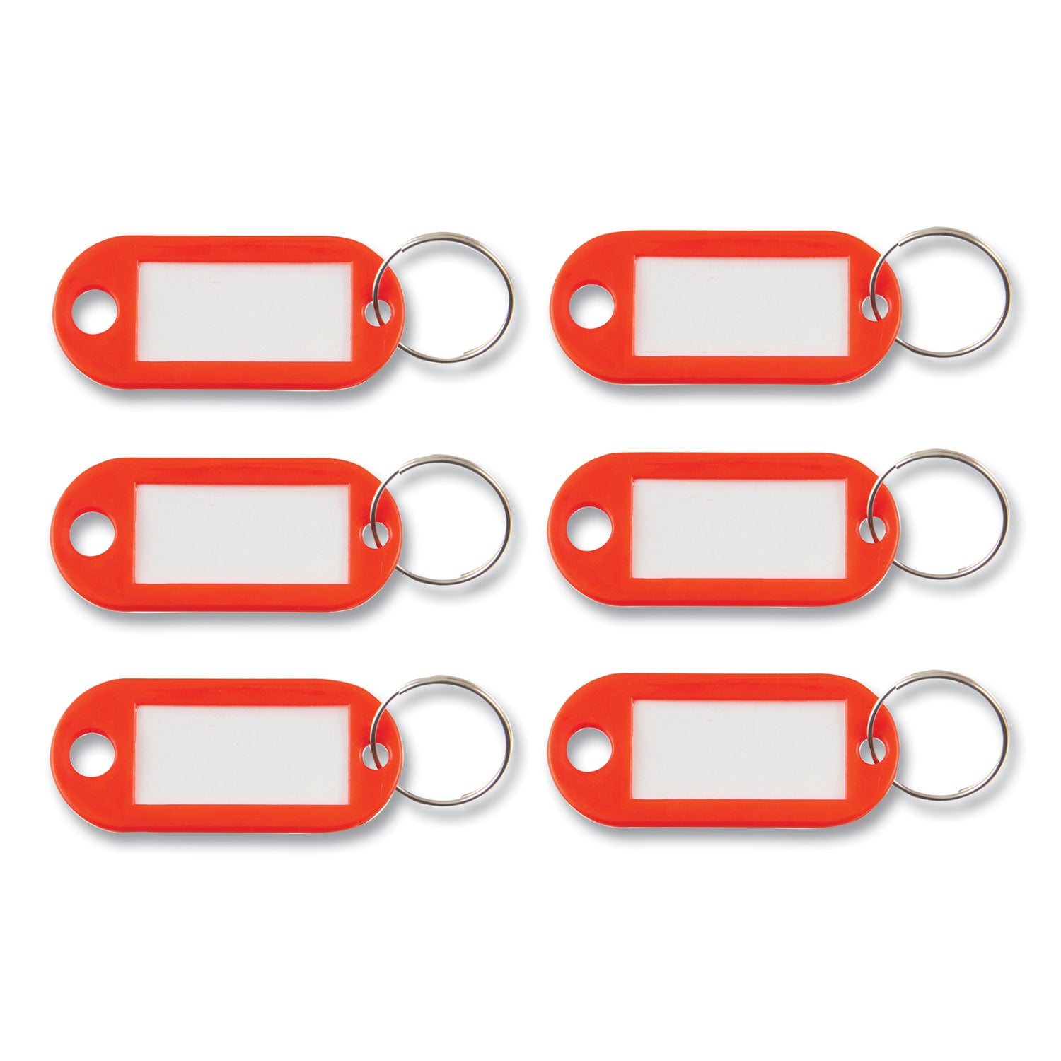 Advantus Key Tags Label Window, 0.88 x 0.19 x 2, Red, 6/Pack (KEY98018)