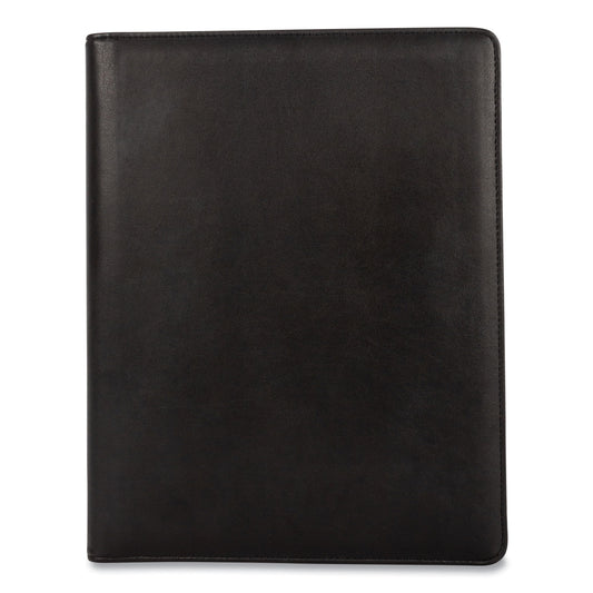 Bond Street Faux-Leather Padfolio with Solar Calculator, 9 x 12 Pad, 9.75 x 12.5, Black (5040BSBLACK)