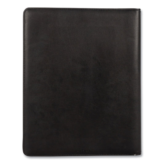 Bond Street Faux-Leather Padfolio with Solar Calculator, 9 x 12 Pad, 9.75 x 12.5, Black (5040BSBLACK)