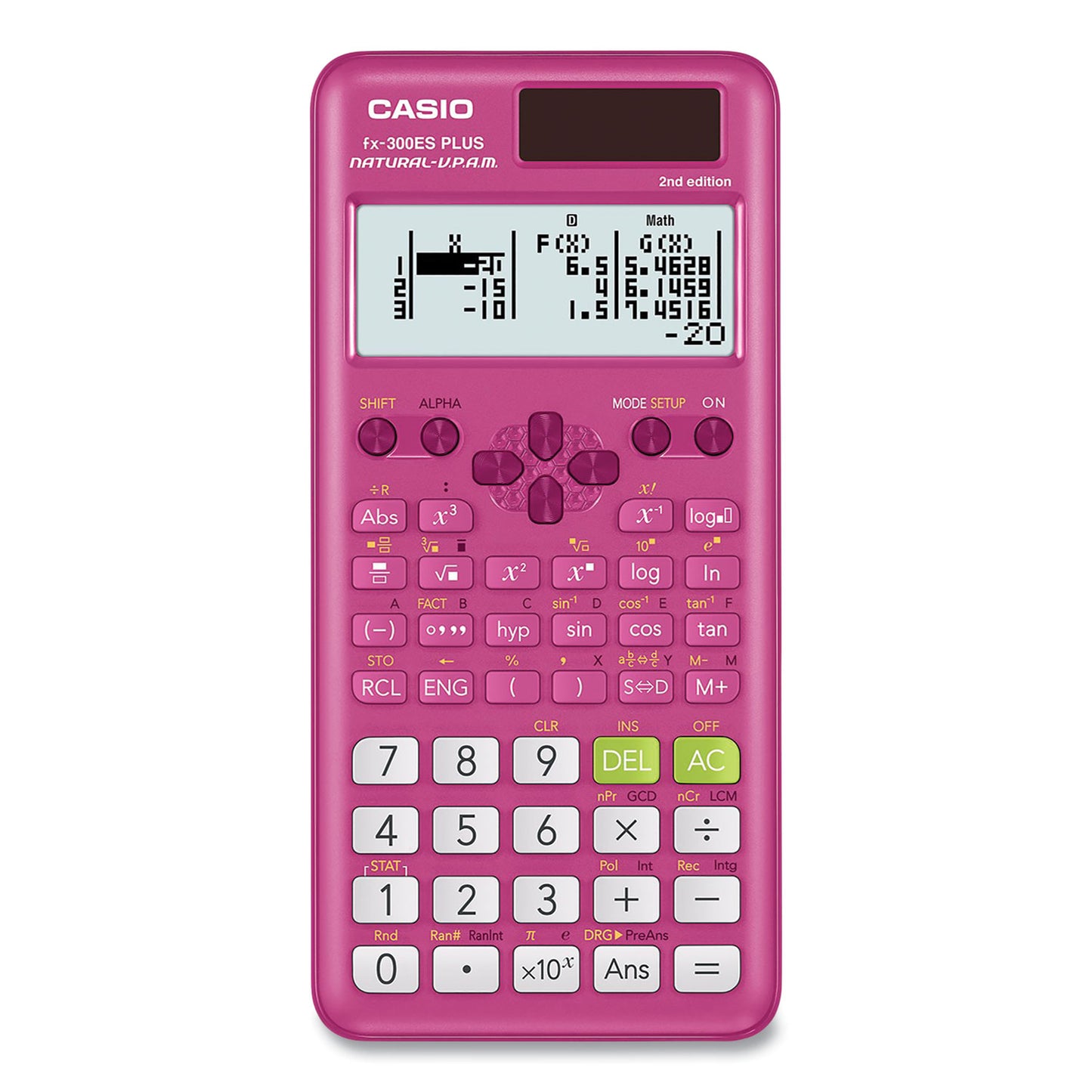 Casio FX-300ES Plus 2nd Edition Scientific Calculator, 16-Digit LCD, Pink (300ESPLS2PK)