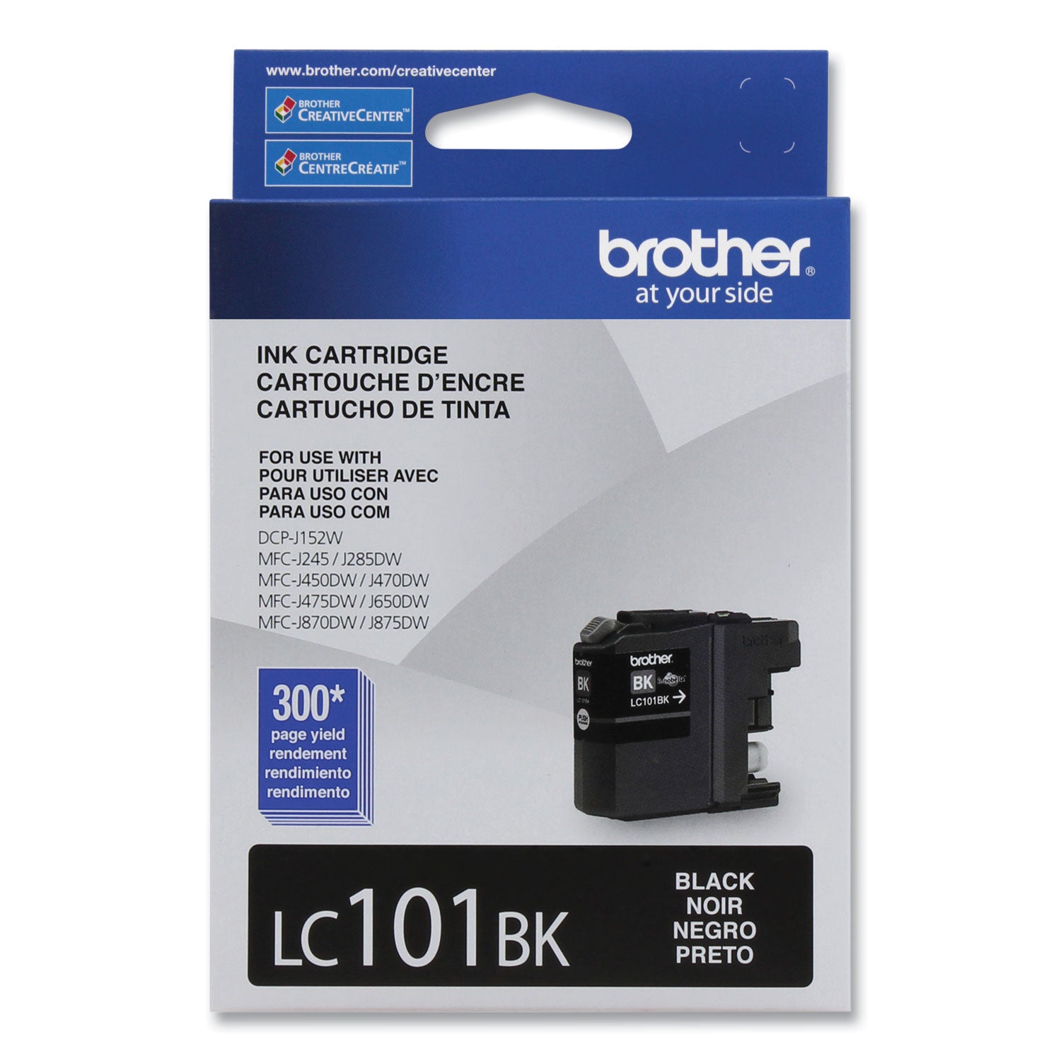 Brother LC101BK Innobella Ink, 300 Page-Yield, Black