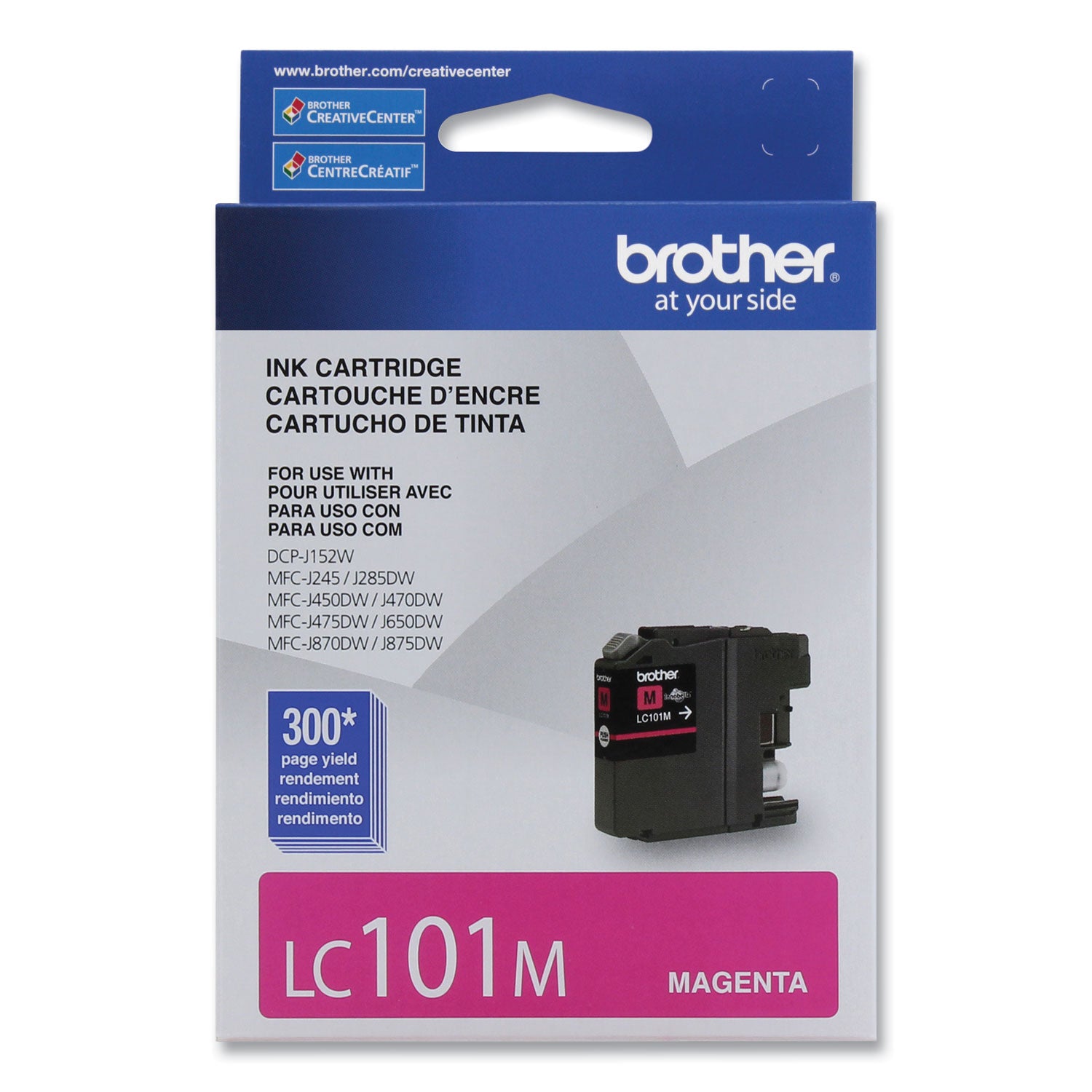 Brother LC101M Innobella Ink, 300 Page-Yield, Magenta