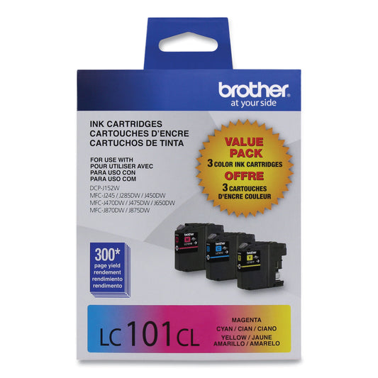 Brother LC1013PKS Innobella Ink, 300 Page-Yield, Cyan/Magenta/Yellow