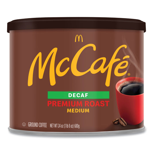 McCafe Ground Coffee, Premium Roast Decaf, 24 oz Can (079737)