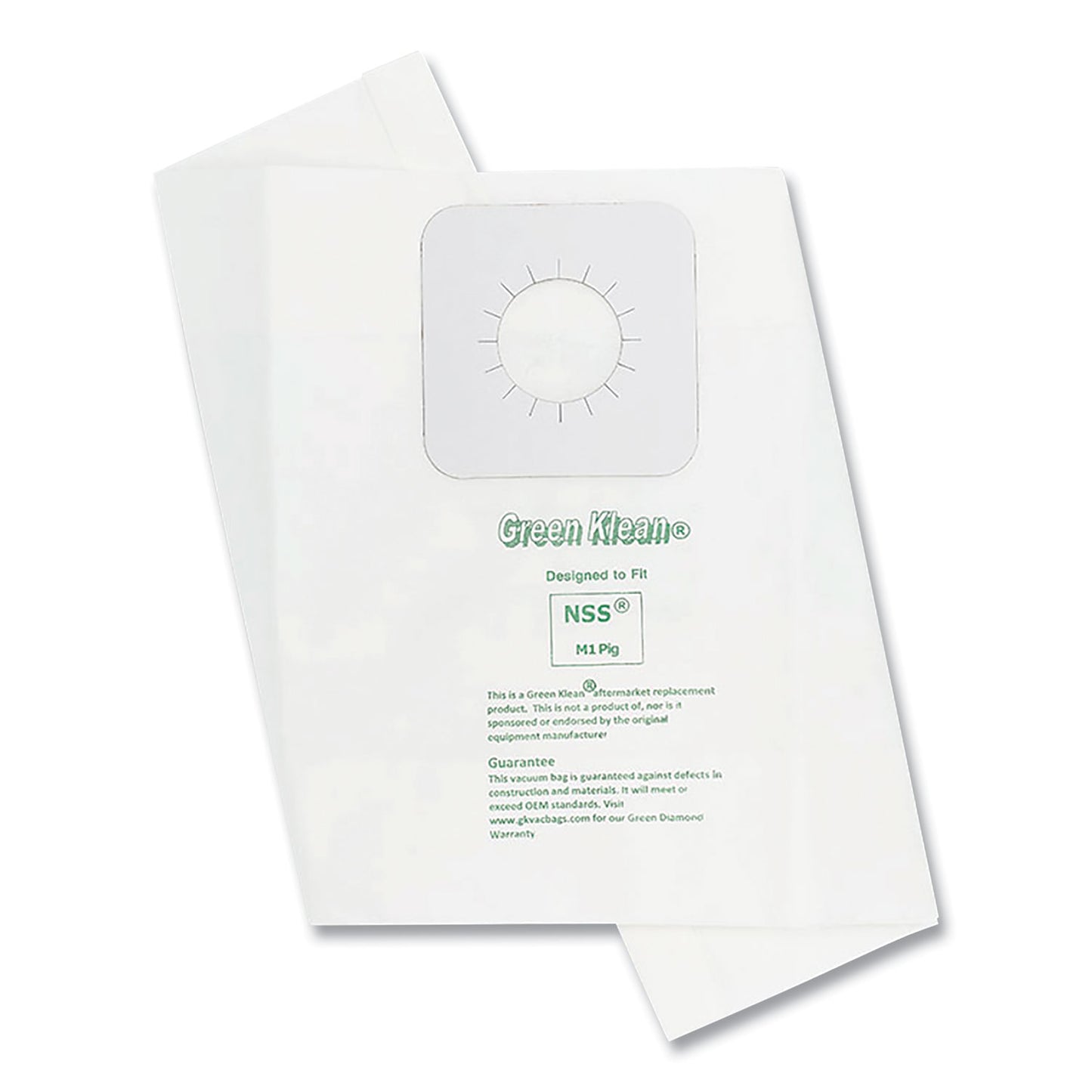 Green Klean Replacement Vacuum Bags, Fits NSS M1 PIG, 3/Pack (M1PIGP)